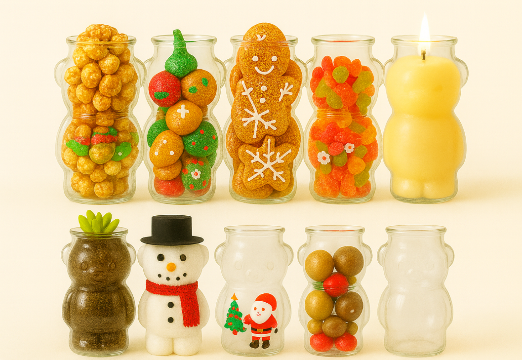 320ML Creative Cute Bear Coffee Glass Cup with Straw